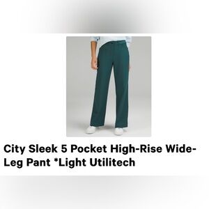 Women’s Lululemon High-Rise Wide-Leg Pants - Green Jasper